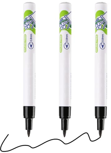 Elixvane 3 Pack Garden Marker Pens for Plant Labelling Waterproof Outdoor | Black Ink Waterproof Marker Pens for Outdoors Gardeners Permanent Markers 0.8 mm Fine Tip Gardening Plant Label Pen