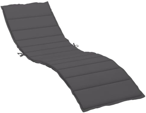 Mokuyary Sonnenliegen-Auflage Anthrazit 200x60x3 cm Oxford-Gewebe für Gartenstühle, Sitzpolster, Outdoor, Stuhlauflagen, Sitzkissen