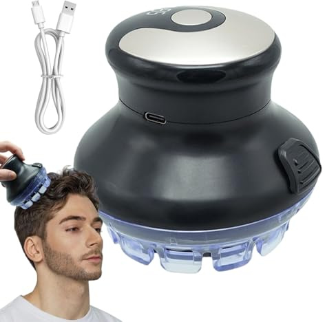 Rotierende Haarschneidemaschine für Herren, kabelloser runder Haarschneider | Persönlicher elektrischer Trimmer | mit wiederaufladbarem LED-Display USB wiederaufladbar wasserfest für Männer Mantener