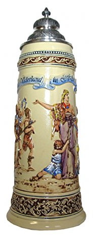 KING Bierkrug, Kampf ums Vaterland, Limität 2017, bunt, mit Zinn-Fassondeckel, 2,5 Liter Bierseidel, Limität 2017