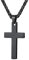 PROSTEEL Personalisierte Halskette für Männer Frauen Jungen Mädchen Edelstahl Christlich Kreuz Anhänger Halskette Minimalist Schmuck, Schwarz-L