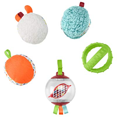 Fisher-Price Bola Cinco sentidos, para bebê + 6 meses, produto em Português (Mattel FXC32)