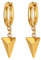JewelryWe Schmuck Paar Gold Baumelnde Dreieck Pyramide Creolen für Herren Damen, Edelstahl Huggie Ohr Manschette Ohrringe