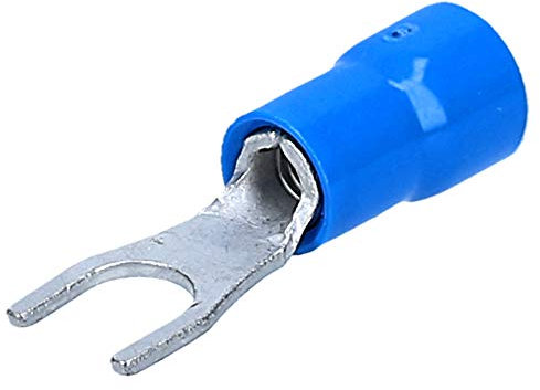 Cembre BF-U4/2 - 100 capicorda a forcella isolati U4/2, colore blu, qualità industriale