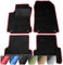 moto-MOLTICO Fußmatten Auto - Velours Autoteppiche passend für Mercedes-Benz C-Klasse W204 (2007-2014) - 4-teiliges Set - Schwarze Automatten mit Roten Ziernähten
