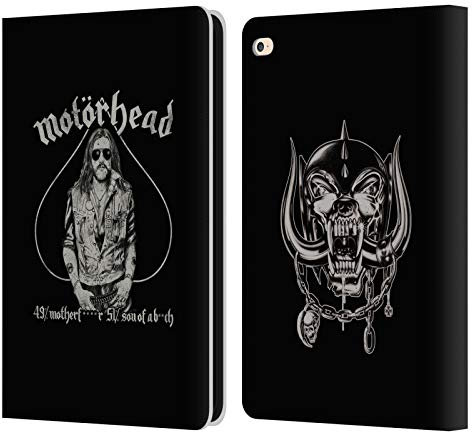 Head Case Designs Licenciado Oficialmente Motorhead As De Espadas Lemmy Gráficos Carcasa de Cuero Tipo Libro Compatible con Apple iPad Air 2 (2014)