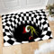 GUOCU Weihnachten Dekoration Fußmatte 3D Wirbel Optischer Täuschung Teppich,Visual Illusion Rutschfester Badteppiche Badematte Vortex Teppiche Weihnachtsmann Badvorleger Bodenmatte K 50x80CM