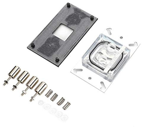 Heayzoki CPU-Wasserblock-Kupfersockel mit Mikrokanal, Wasserkühlungs-DIY-Kit für AM2 / AM2+ / AM3 / AM3+ / AM4 / FM2+, 10,3 x 6,3 x 2,2 cm, für Desktop und Server
