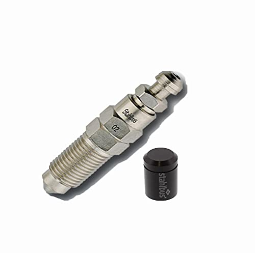 SB-110413 stahlbus Schnell-Entlüfterschraube Entlüftungsventil M10x1x20mm +Alukappe Schwarz