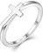 Starchenie Kreuzring 925 Sterling Silber Klassischer christlicher Ring für Damen