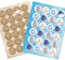 Logbuch-Verlag 2 x 24 runde Aufkleber mit christlichen Motiven Taube Kreuz Fisch - Sticker Taufe Kommunion Konfirmation