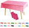 3 Stück Tischdecke Rechteckig Rosenrot Party Tischdecke,137*274cm Tischdecke Papierrolle Einweg Tischdecke aus Kunststoff,Wasserdichte Ölbeständig Tischdecken für Party,Picknick,Geburtstags,Hochzeiten