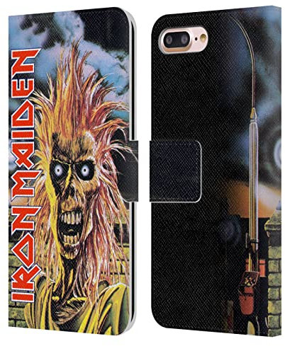Head Case Designs Licenciado Oficialmente Iron Maiden First Arte Carcasa de Cuero Tipo Libro Compatible con Apple iPhone 7 Plus/iPhone 8 Plus