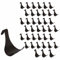 SUL Bronze Plated Moulding Hook Picture Rail Hooks Hangers, Picture Moulding Rail Frame Hook Hangers for Art Exhibition Gallery Picture Billboards Hanging Clothes Keys Holder – Bronze (40 PK)
