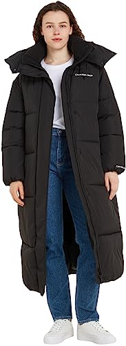 Calvin Klein Jeans Damen Wattierte Mäntel, Black, L
