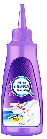 100/120 ML Aktiver Enzym-Wäschefleckentferner, Tiefenreinigung Waschmittel für alle Textilien, Vielzweckreiniger für Kleidung, Fleckenentferner Geruchsentferner für Flecken & Schmutz (120ml)