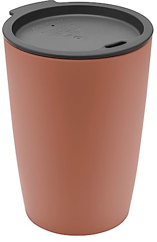 Magu Natur-Design Trinkbecher Coffee to Go Rot ca. 310 ml aus einem Polymer aus natürlichen Materialien Mehrwegbecher Kaffeebecher