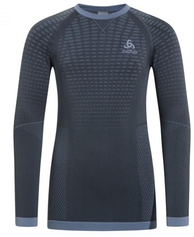 Odlo Kinder Funktionsunterwäsche Langarm Shirt PERFORMANCE WARM, india ink - folkstone gray, 116/128