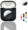 【2 in 1】Custodia protettiva CAQAKA antigraffio, anti-caduta e anti-smarrimento, compatibile con AirPods di 2a/1a generazione e AirTag, custodia in morbido silicone per ragazzi, ragazze, donne, uomini