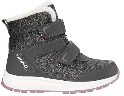 Viking Unisex Kinder Equip Warm Wp 2v Snow Boot, Charcoal Dusty Pink, 31 EU