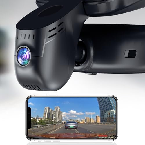 Baiyueao 2.5K 2560 * 1440 Dash Cam for Audi A1 A3 A4 A5 A6 A7 A8 Q2 Q3 Q5 Q7 Q8(2019-2025) WiFi Car Camera,with64GBcard,Loop Recording,24HParking Monitoring mode,Smart App Control, with Gravity-sensor