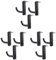 UKCOCO Headphone Mount Hanger Holder: 9 pcs Self-Adhesive Headset Hook Stand Universal Wall-Mount Headphone Hook for Home/Office/Game Room,Black