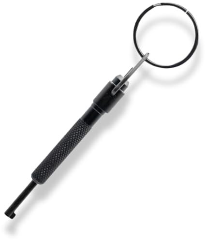 Llave grilletes policiales - Llave esposas policiales con anilla de llavero grande compatible con todo tipo de llavero tactico - Perfecta para usar con Guantes - Llave 9 cm