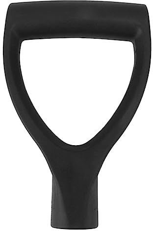 Kunststoff-Schneeschaufel mit D-Griff, ergonomisches Design, leicht, langlebig, für die Schneeräumung im Garten (Schwarz)