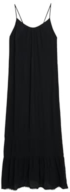 Superdry Damen Maxi-Trägerkleid für den Strand Schwarz 36