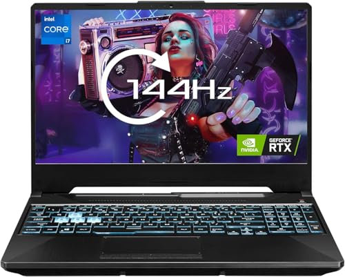 ASUS TUF Gaming F15 FX506HE-HN386W Laptop | 15.6 inch 144Hz Full HD | Intel Core i7-11800H | 16GB RAM | 512GB SSD | GeForce RTX 3050 Ti Graphics | Windows 11 Home | Black