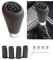 Flaconi Auto Schaltknauf,Schaltknauf Universal,Auto Schaltknauf Universal,5 Gang Schalthebel Schaltknauf mit 4 Adaptern,Aluminiumlegierung Schaltknauf-Adapter (Rot)