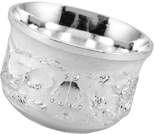 Cabilock Tazza Da Tè Cinese Vintage in Lega Di Zinco Robusta Ed Elegante Per Acqua Succo E Tè