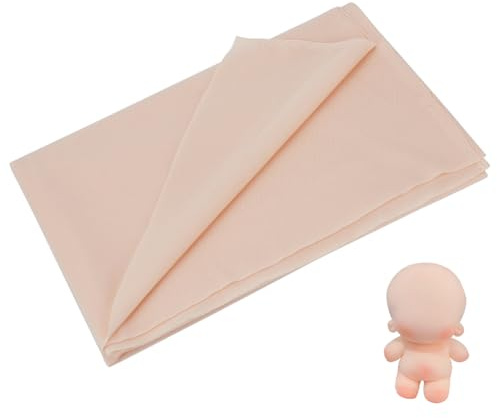 FINGERINSPIRE 1 m Hauttonstoff 1.5 m Breit Antikbeiger Hautstoff Zur Puppenherstellung Glänzender Puppenhautstoff Aus Polyester Zum Nähen von Bekleidung Stofftaschen Puppenhäkeln