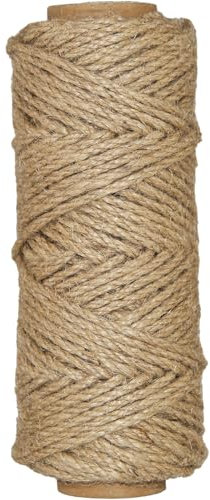 Filo di iuta naturale, 4 mm, 50 m, corda di canapa, per lavori di bricolage, piante, giardino, opere d'arte fatte a mano, decorazione, imballaggio e decorazione per la casa, filo di iuta per fai da te