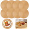 DAJAVE 8er Set Platzset Rund Abwaschbar 38cm Tischsets Platzsets Rund Gold Geflochten, Boho Geflochten Hitzebeständig Placemat, Tischmatten Platzdeckchen rund Gold