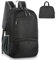 flintronic Ultraleicht Faltbar Klein Rucksack, 30L Leicht Wanderrucksack, Unisex Tagesrucksack Outdoor, Wasserdichter Wanderrucksack für Camping Wandern Reisen Sport Klettern Radfahren (Schwarz)