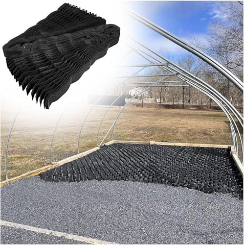 AVLLSO Stabilisateurs de Gravier pour abris de Voiture/Fondation de Hangar, 4 Pouces d'épaisseur Grille de géocellules pour Gravier avec Une résistance de 1 885 LBS par carré