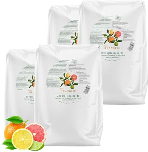 Meine Orangerie Zitruserde und mediterrane Pflanzenerde - Spezial-Zitronenerde mit Zitrusdünger - Pflanzerde für anspruchvolle mediterrane Kübelpflanzen wie Oleander, Avocado Erde (40 Liter)