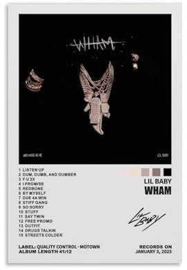 NEWTRASI - Poster, Musikposter, Lil Baby & Wham!, Wohnraum, 30 x 45 cm, ungerahmt, 2