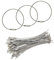 Annlpoy Set de 50 Llaveros de Alambre de Acero Inoxidable de 15 cm, Cadenas para Llaveros con Cierre de Bucle de Cable, Perfectos para Colgar Artículos al Aire Libre, Llaveros Duraderos y Seguros