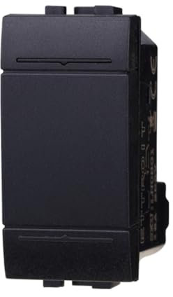 Deviatore 16A, Modulo nero, Compatibile Con BTicino Living, frutti, interruttori, pulsanti, deviatori, dimmer, sensori, PIR, buzzer, Per Placche originali e compatibili