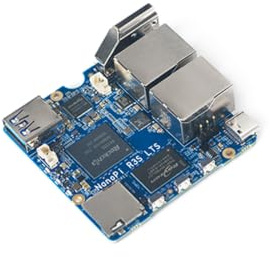 FriendlyELEC NanoPi R3S LTS Mini Router OpenWRT 2GB LPDDR4X RAM mit eMMC | Dual-Gbps Ethernet for Smart Home Office Gateway IoT NAS Applications, Support Debian Ubuntu OS (Bare Board, 2+32GB)