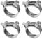 T Bolt Hose Clamps，4 Pieces 64-67MM Durable Exhaust Clamp Set, Hose Clips & Bolt Clip - Piping Secure Reliable Connection for Various Applications