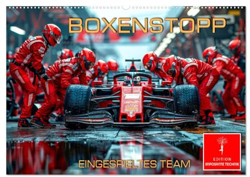 Boxenstopp - eingespieltes Team (Wandkalender 2026 DIN A2 quer), CALVENDO Monatskalender: Rennentscheidende Momente - Crewarbeit in Sekunden. (CALVENDO Mobilitaet)