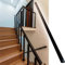 Ringhiera Per Scale Balaustre in metallo nero/corrimano in legno per scale interne ed esterne, ringhiere per terrazze portici scale colonne elementi con kit di viti, altezza personalizzata da 30-160cm