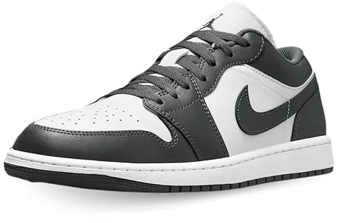 NIKE Shoes Air Jordan 1 Low Code 553558-044 Grey Man, Grey White, 9 UK