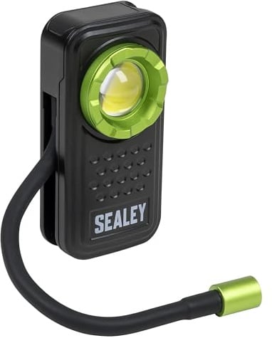 Sealey 8W COB LED & 1W SMD LED Pocket Light with Flexi Inspection Light, 600lm - LED600FX, Green and Black