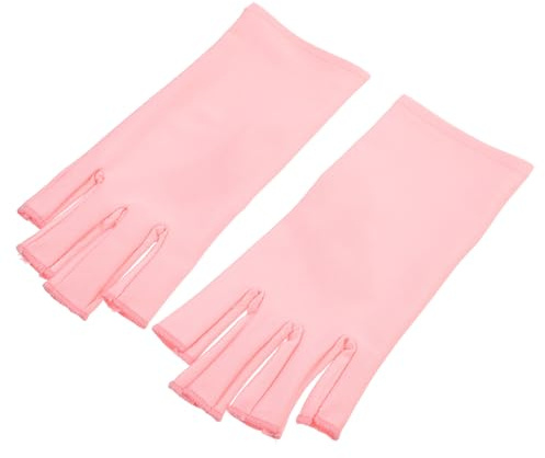 Cabilock Polyesterhandschuhe für Nagelkunst mit Uv Schutz Zehenfreie Nagelkunsthandschuhe Wiederverwendbar und Wasserwaschbar für Maniküre und Uv Lichtschutz