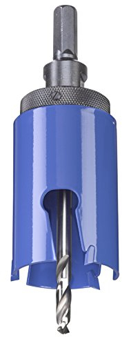 kwb Universal-Lochsäge – 45 mm Durchmesser-Größe, extra scharfe Zähne aus Hartmetall, 8 mm Zentrierbohrer
