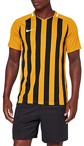 Nike Herren Striped Division III SS Trikot, Universität Gold / Schwarz / Weiß, S